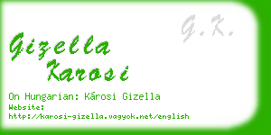 gizella karosi business card