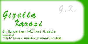gizella karosi business card